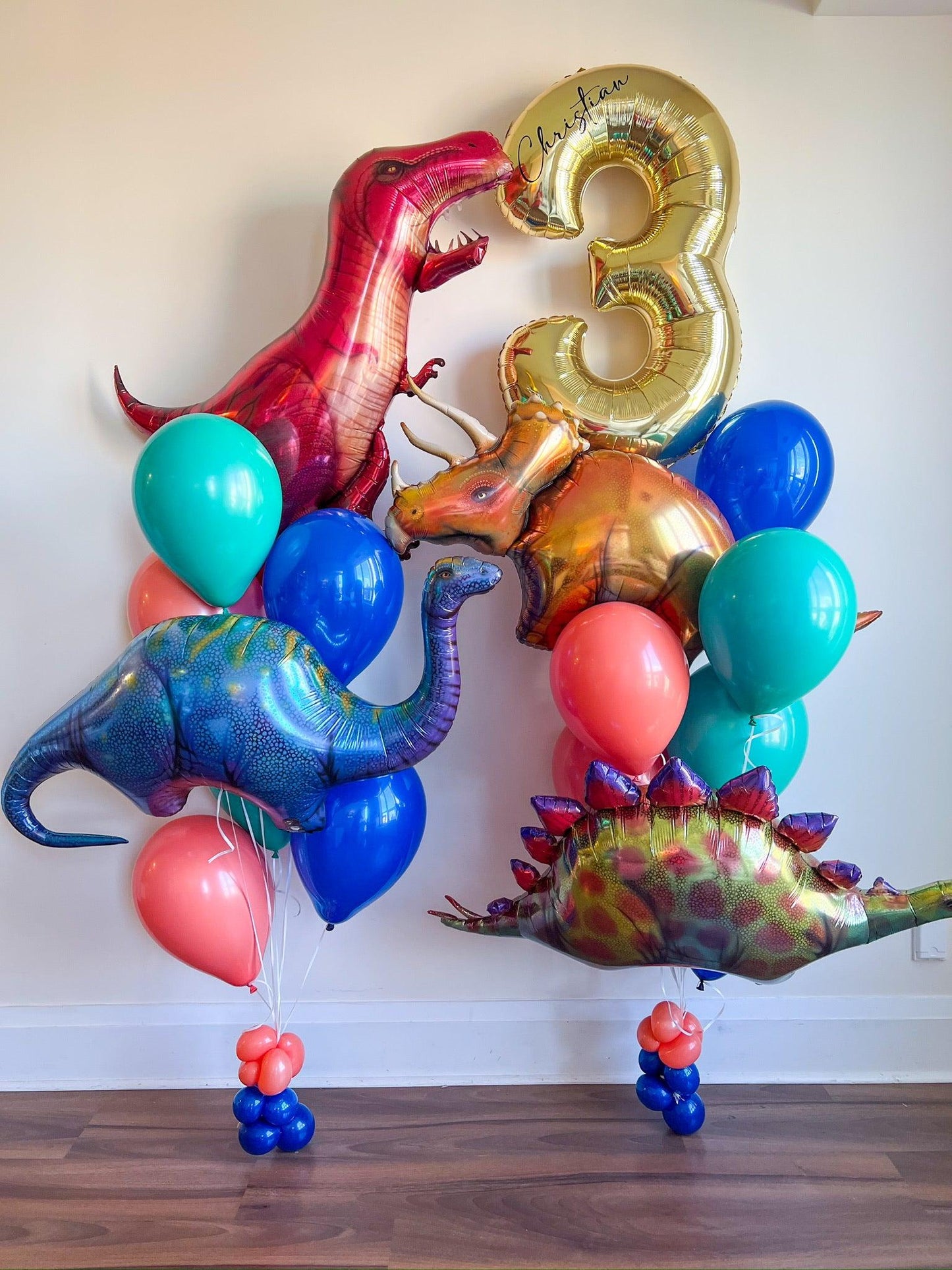 Deluxe Dinosaurs Balloon Set - Customizable Dinosaur Party Decor - My Blush Peony