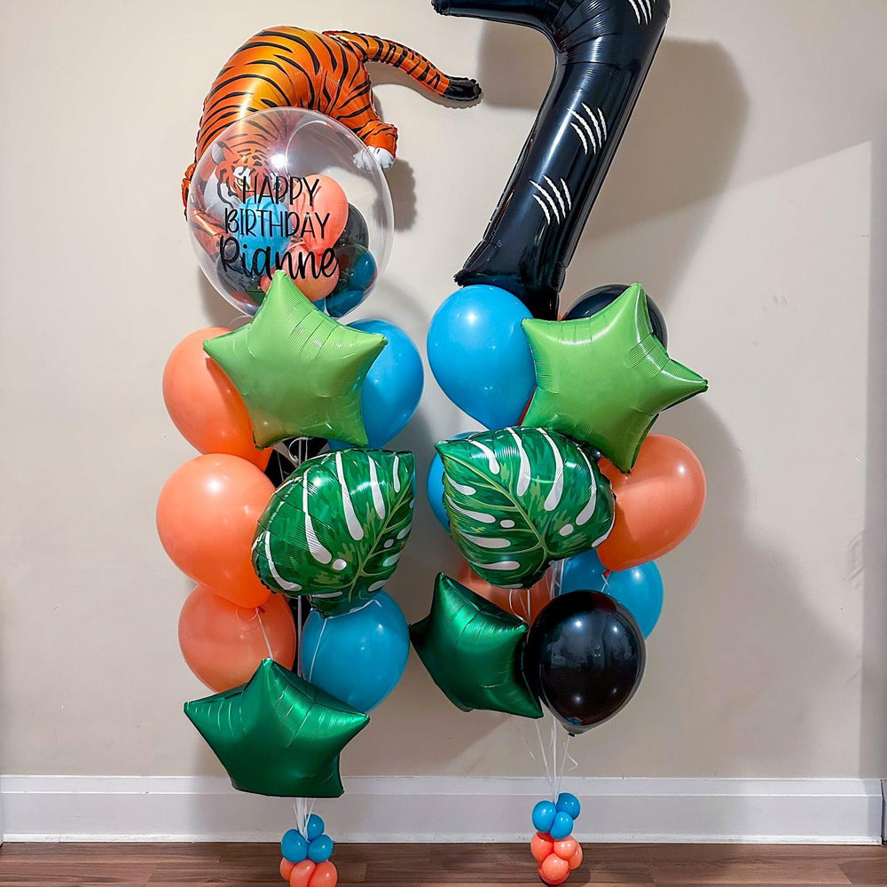 Bubble Bunch Set Tiger - Fun Jungle Balloon Decor for Toronto - My Blush Peony