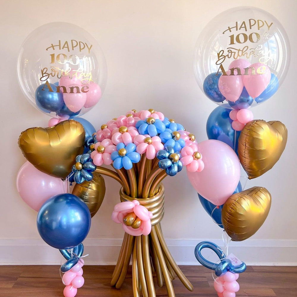 Flowers Balloon Bouquet and Bunches Set | Customizable Floral Decor - My Blush Peony