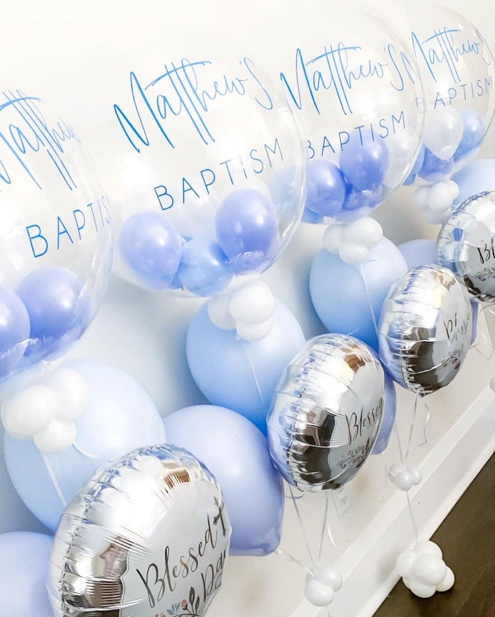 Bubble Baptism or Communion - Customizable Balloon Decor for Toronto - My Blush Peony