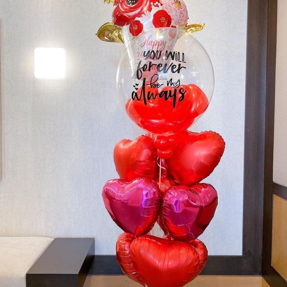 Bubble Hearts Bunch - Personalized Balloon Arrangement with Love for Toronto - My Blush Peony