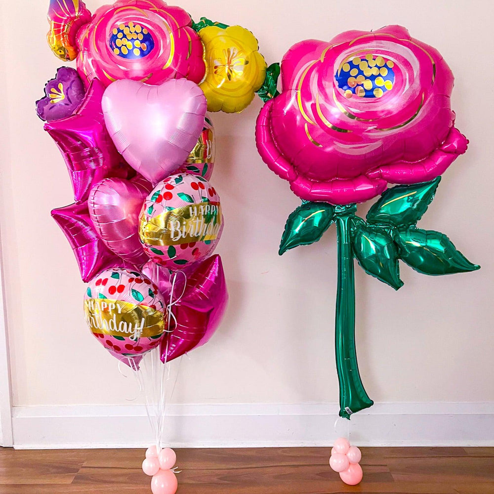 Foil Flower Bunch - Exquisite Balloon Bouquet | Customizable Decor - My Blush Peony