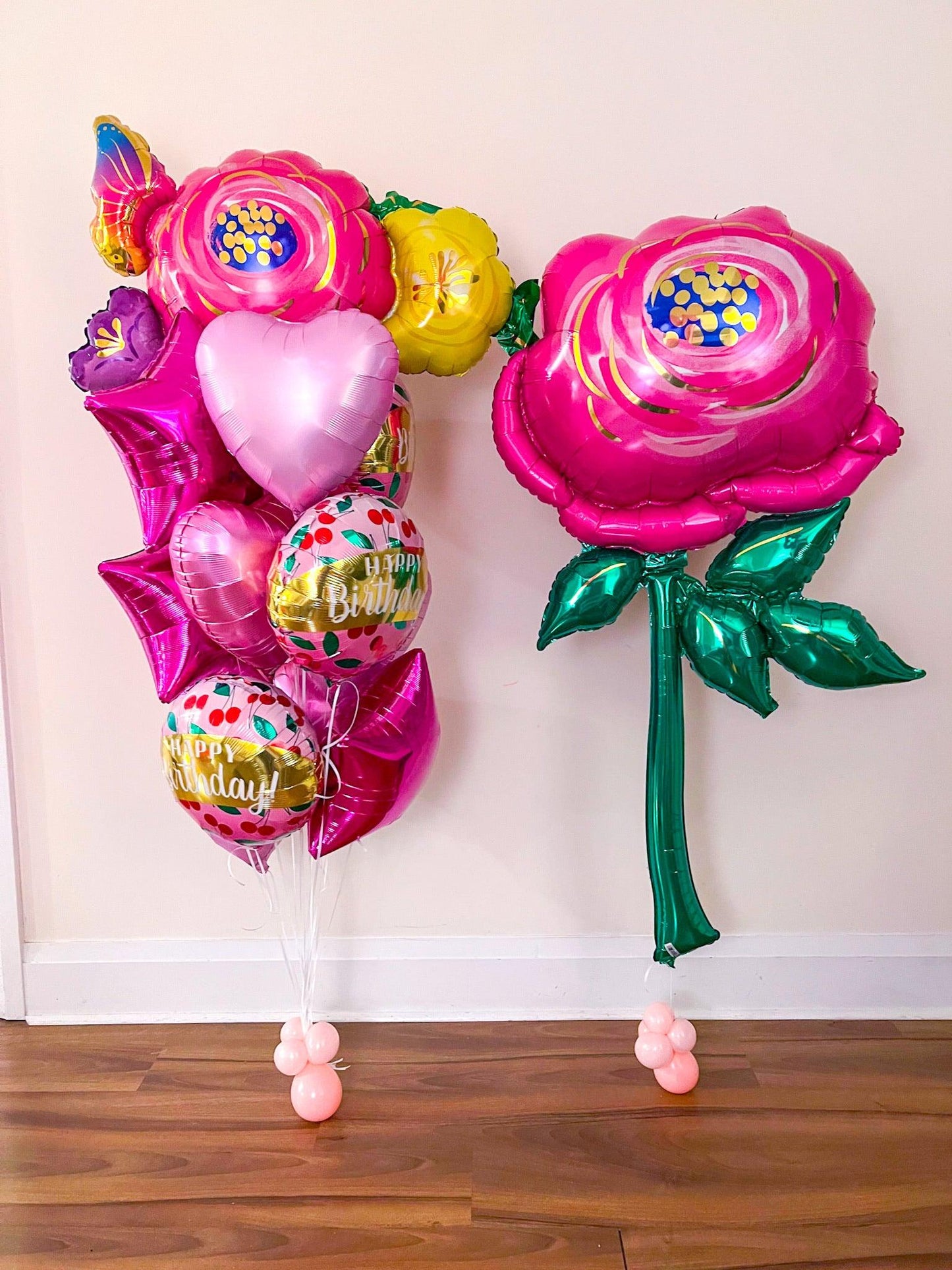 Foil Flower Bunch - Exquisite Balloon Bouquet | Customizable Decor - My Blush Peony