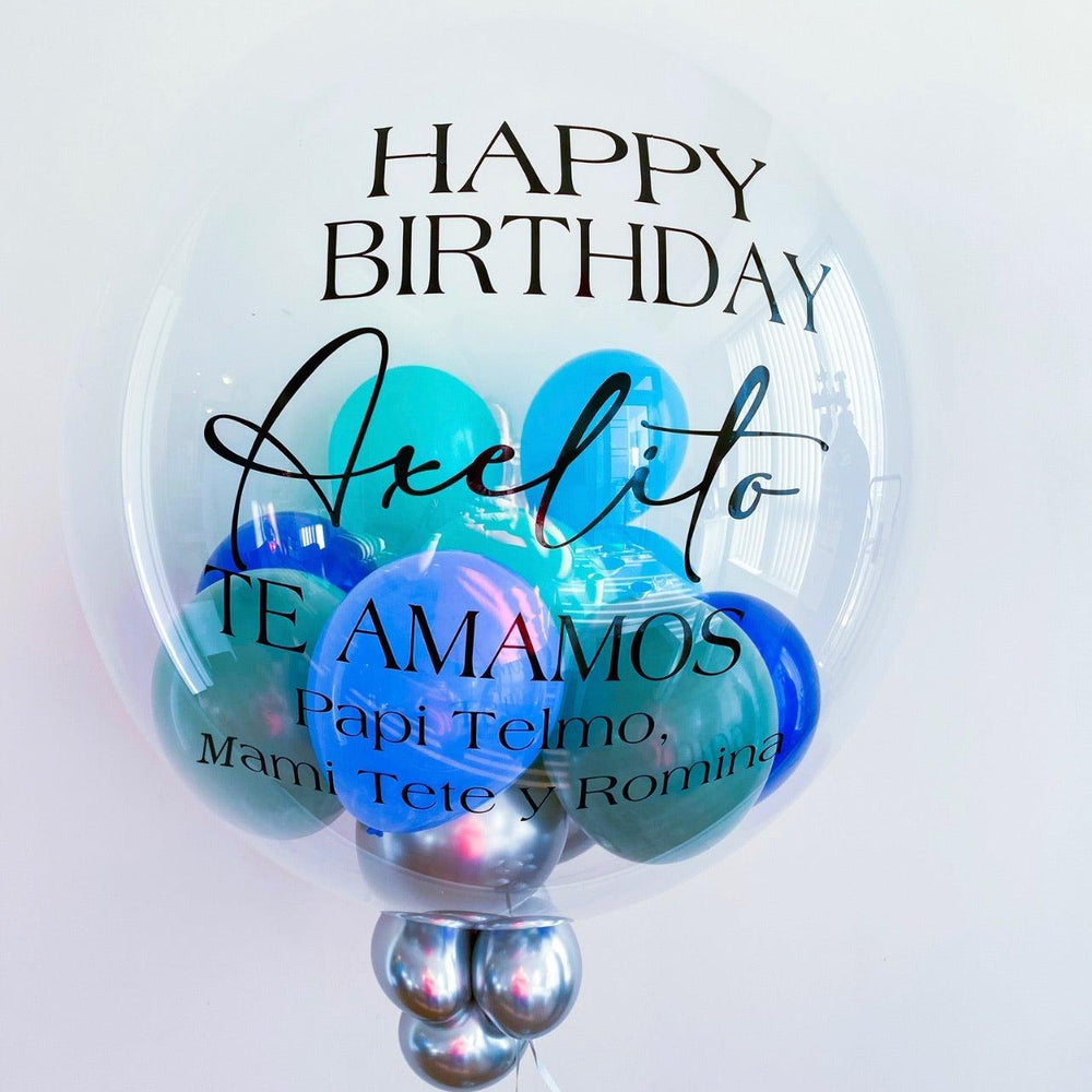 Bubble Balloons with Colorful Mini Balloons - Customizable Messages for Toronto - My Blush Peony