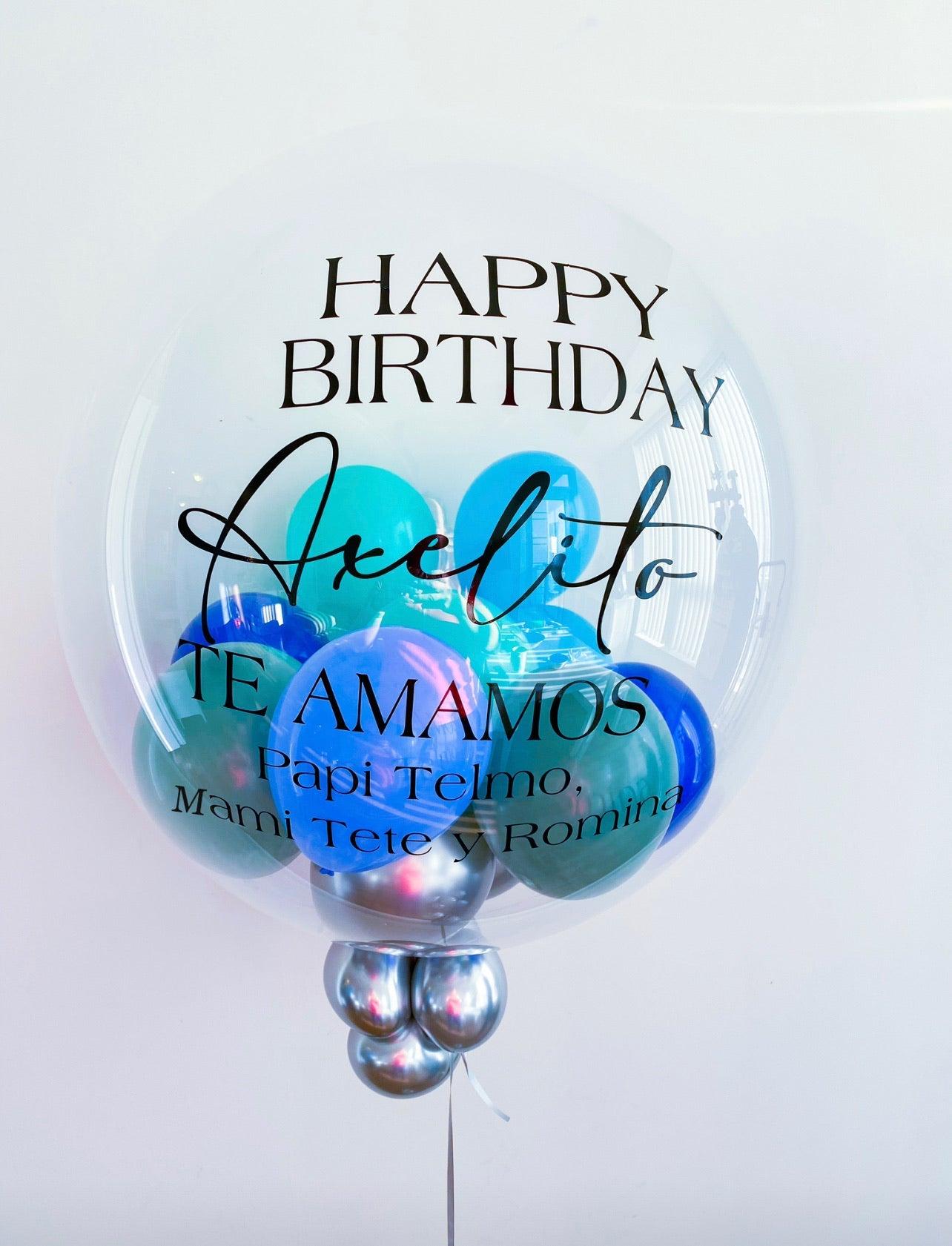 Bubble Balloons with Colorful Mini Balloons - Customizable Messages for Toronto - My Blush Peony