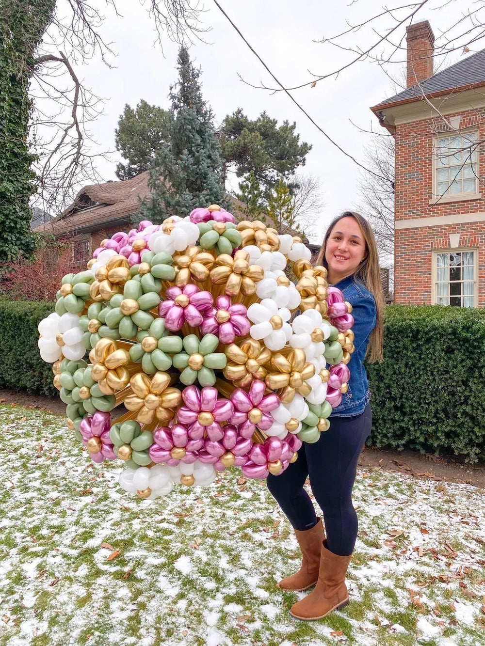 Custom Large Flower Balloon Bouquet - Perfect for Any Occasion - My Blush Peony