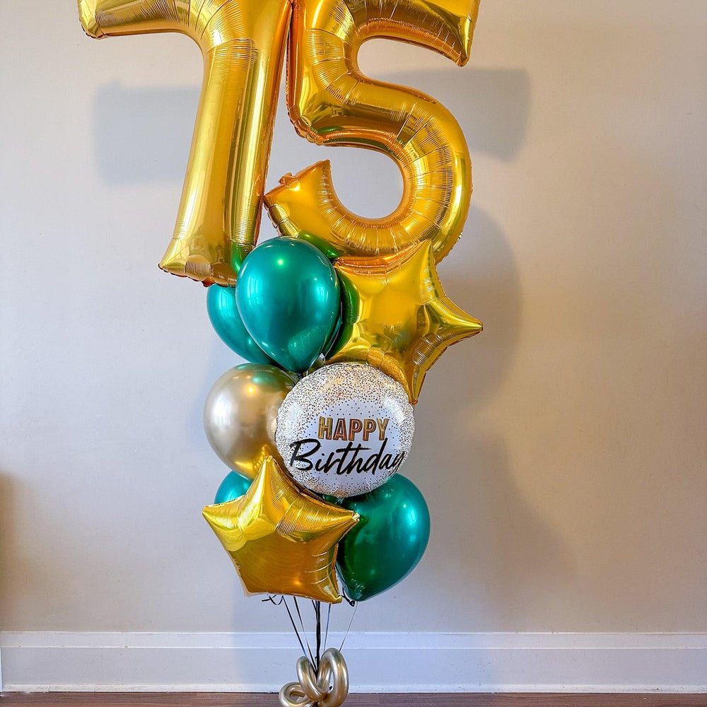 Classic Birthday Balloon Bunch - Personalizable & Colorful Balloons - My Blush Peony