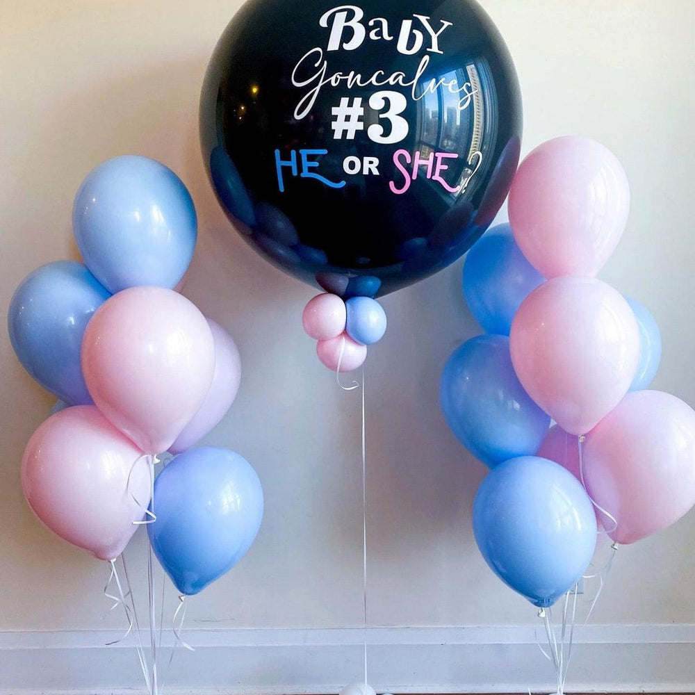 Gender Reveal Balloon with Personalized Message & Confetti - My Blush Peony