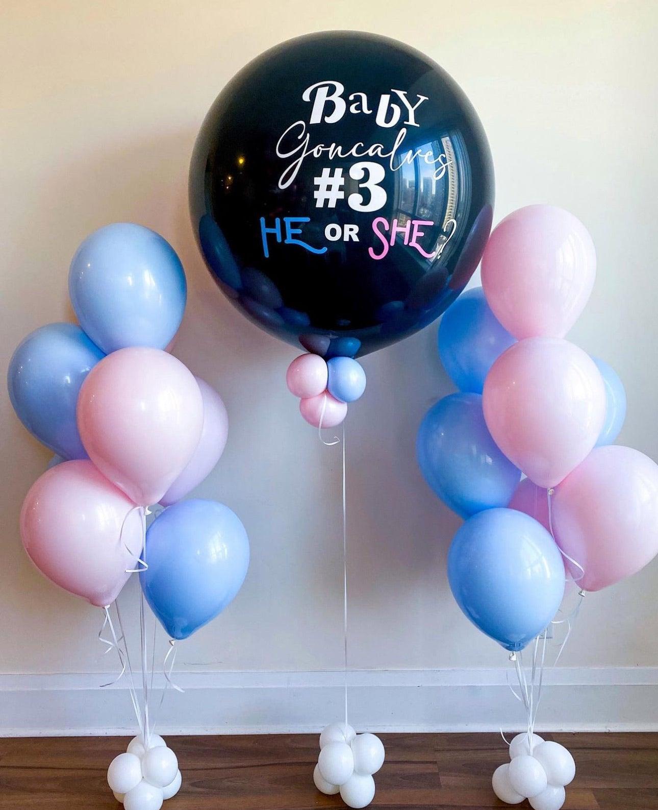 Gender Reveal Balloon with Personalized Message & Confetti - My Blush Peony