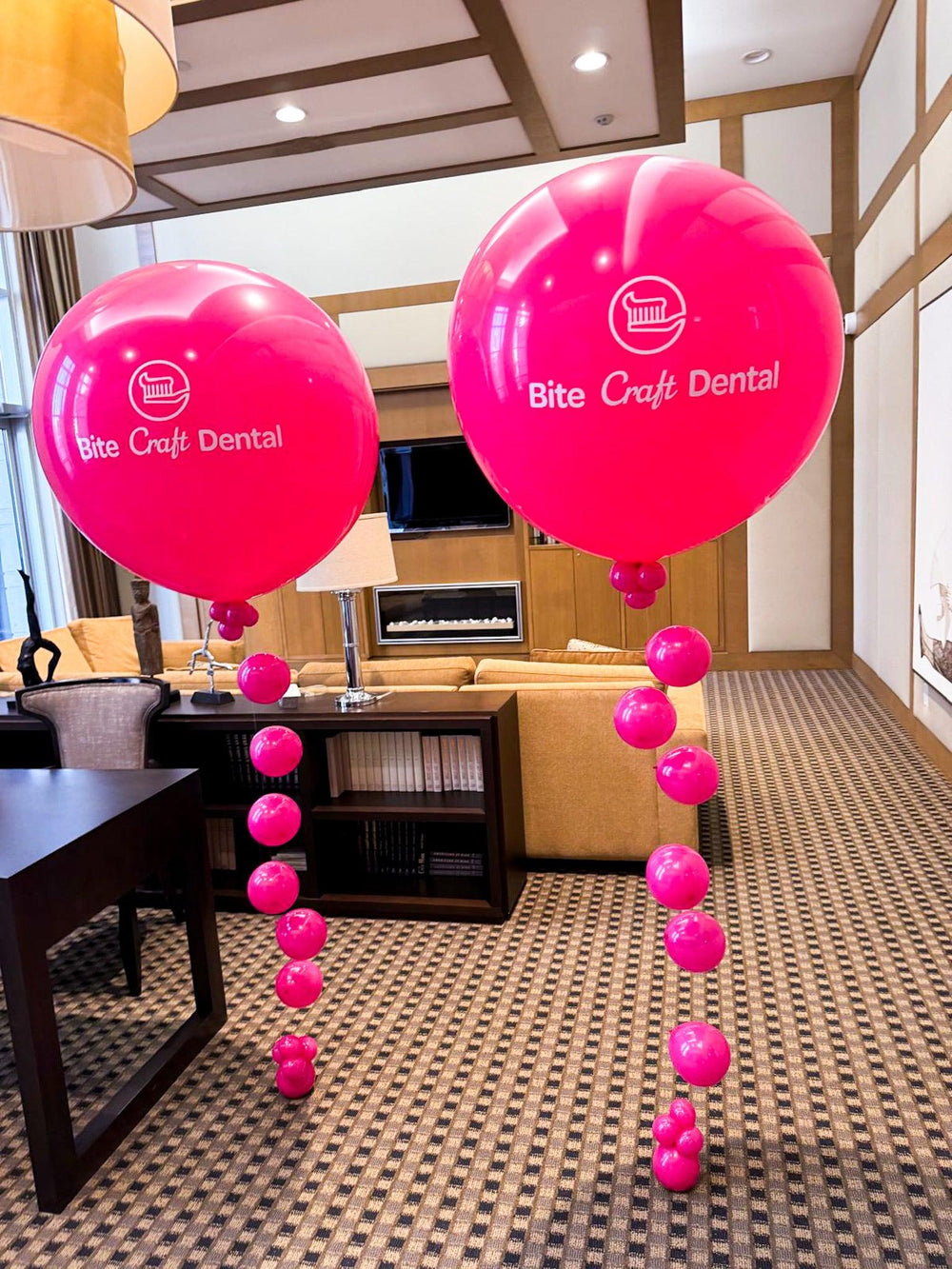 Branded Jumbo Balloon with Custom Logo - Corporate Event Decor - My Blush Peony