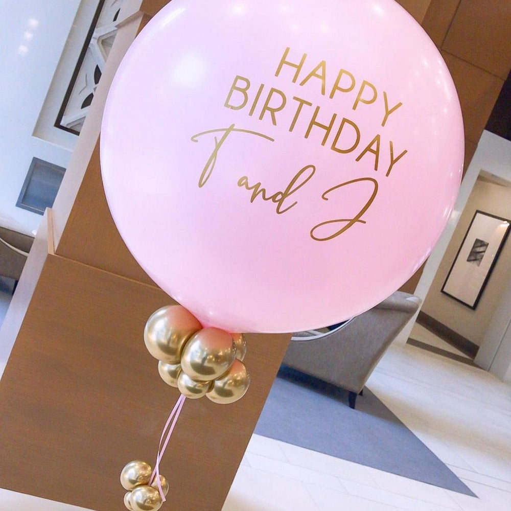 Personalized Jumbo Balloon - Wow-Worthy Celebration Decor - My Blush Peony