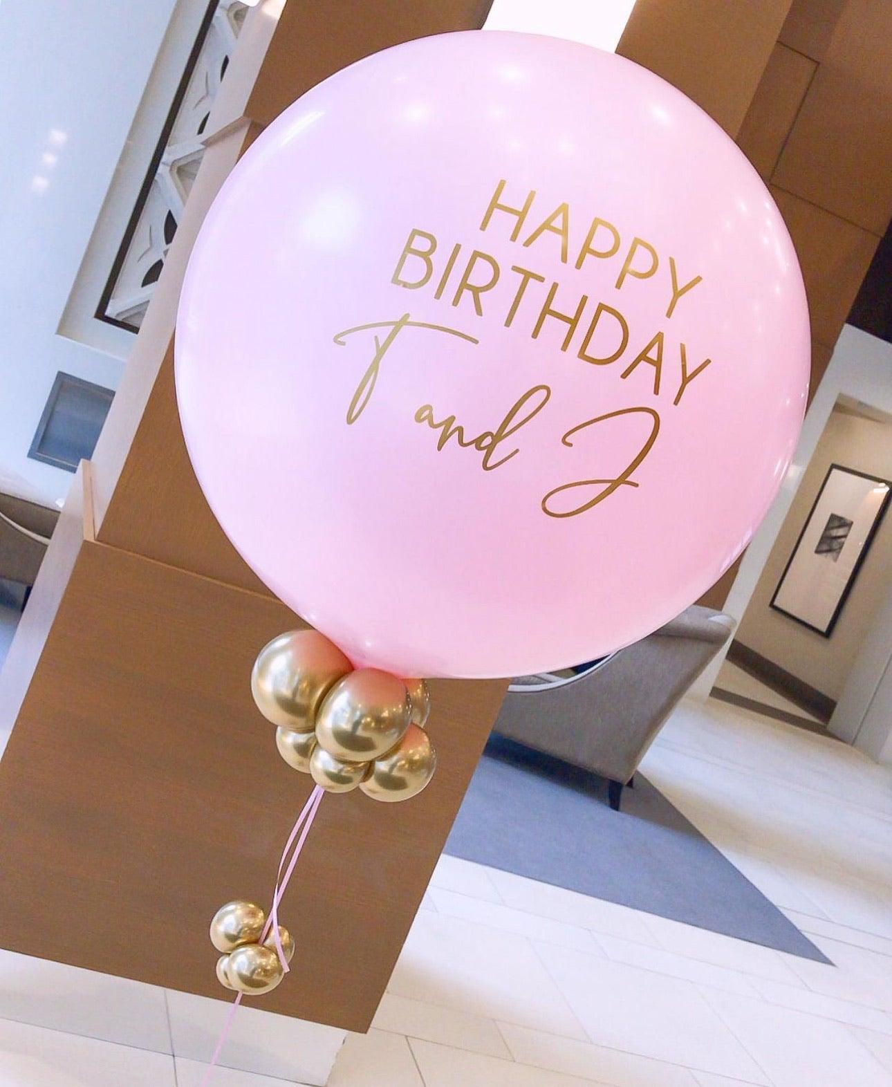 Personalized Jumbo Balloon - Wow-Worthy Celebration Decor - My Blush Peony