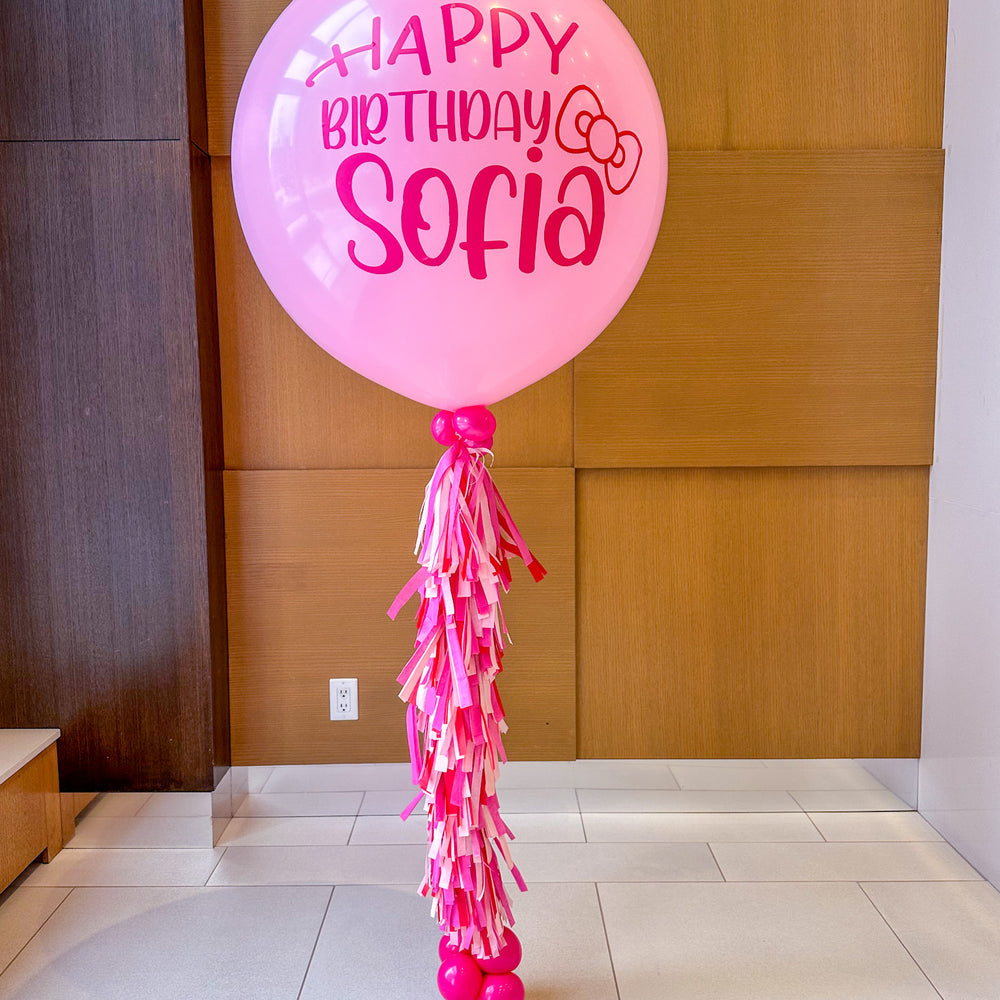 
                  
                    Personalized Jumbo Balloon with Tassels - Custom Celebration Decor - My Blush Peony
                  
                