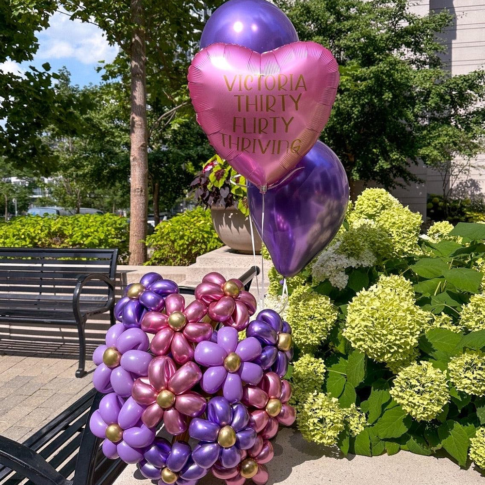 Small Flowers Balloon Bouquet - Customizable Bunches Set for Toronto Events - My Blush Peony