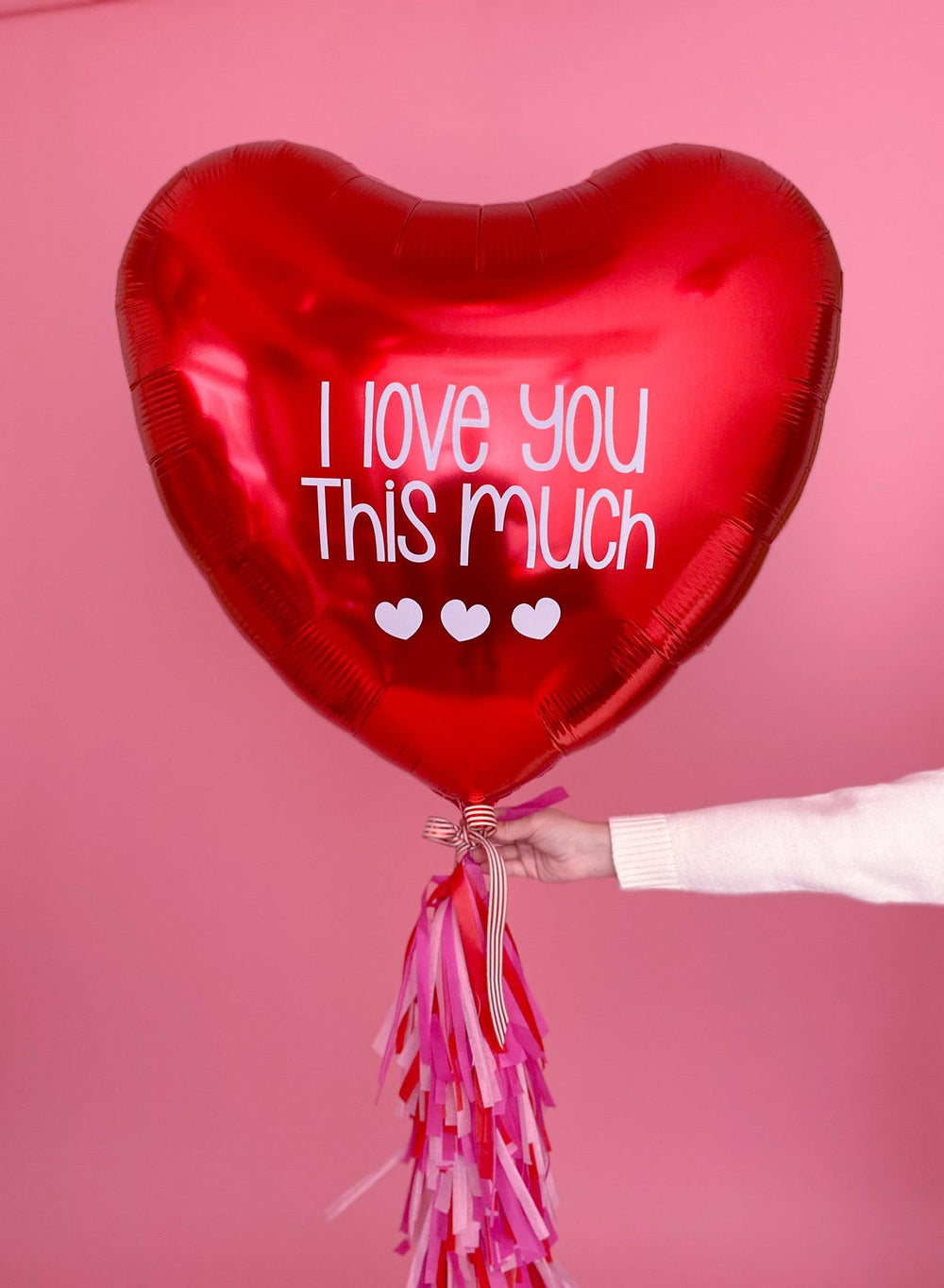 Personalized Jumbo Heart with Short Tassels for Toronto Events - My Blush Peony