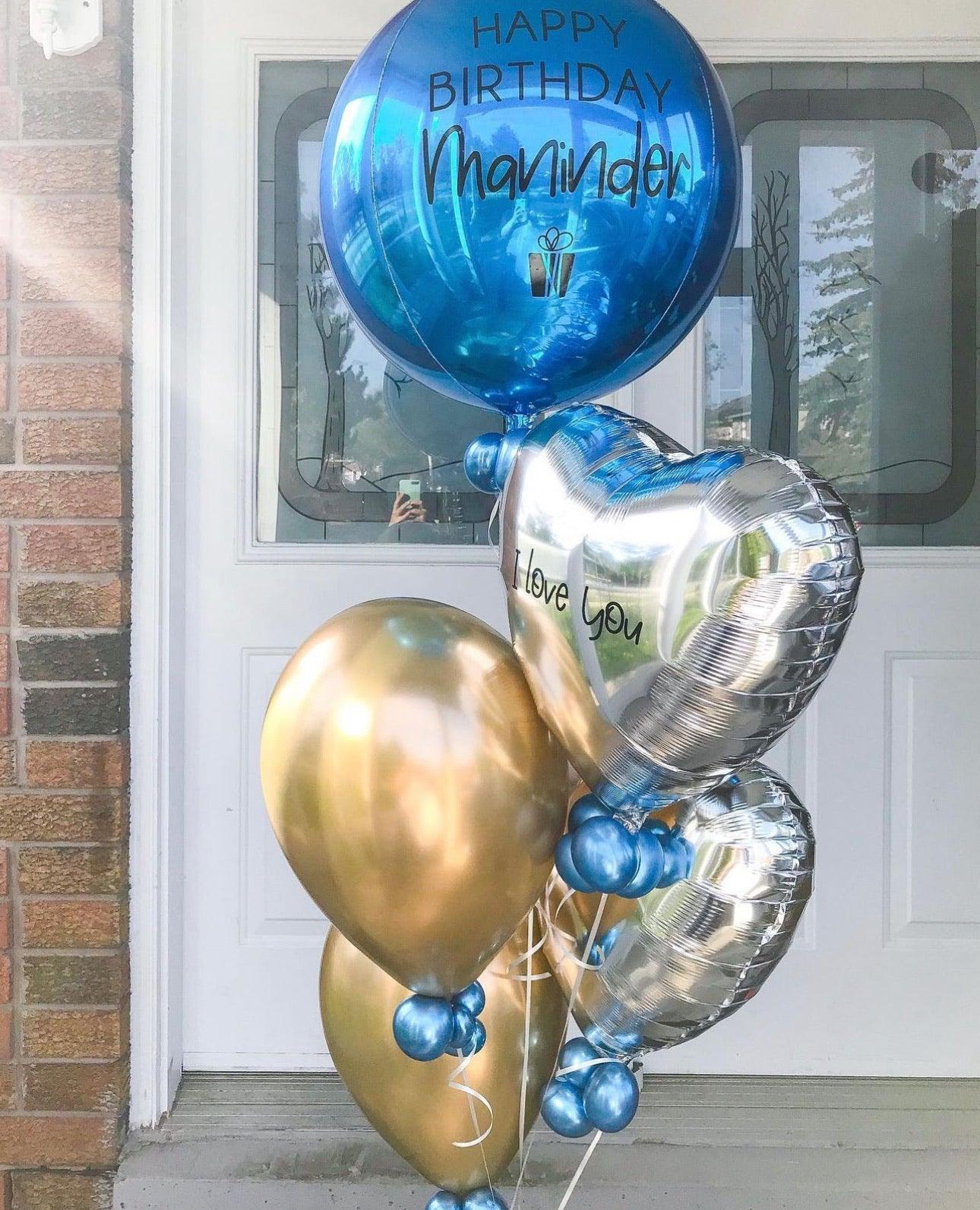 Personalized Shiny Surprise Balloon Arrangements for Toronto Events - My Blush Peony