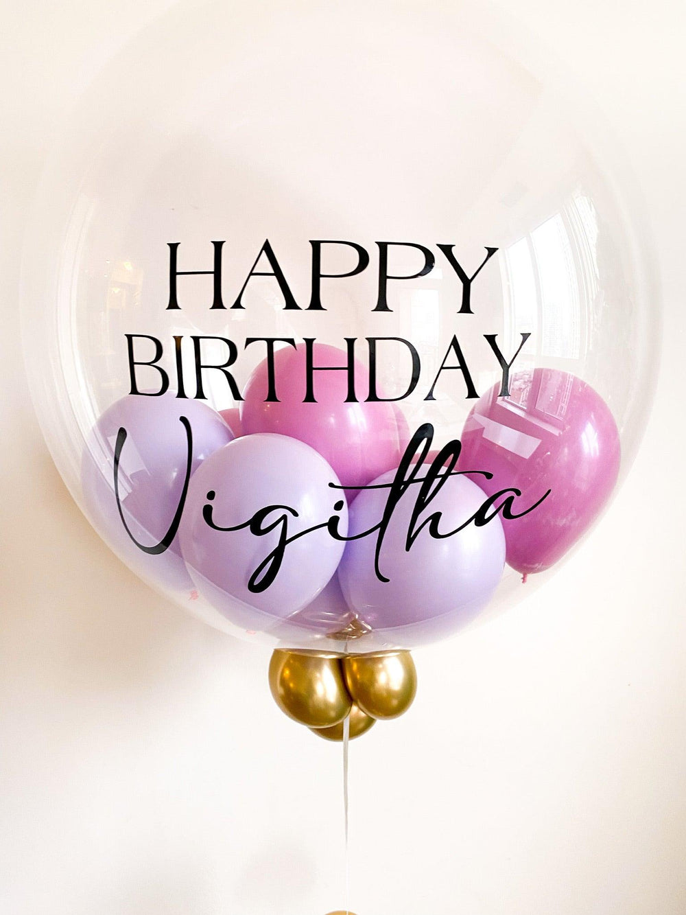 Bubble Balloons with Colorful Mini Balloons - Customizable Messages for Toronto - My Blush Peony