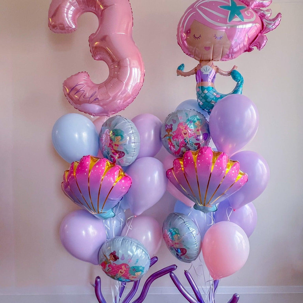 Mermaid Balloon Bunch Set - Perfect for Underwater Celebrations - My Blush Peony