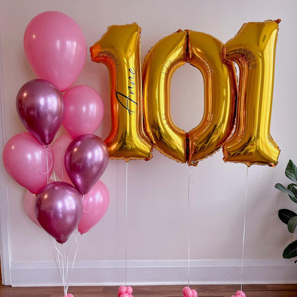 Custom Latex Bouquet with Name - Personalized Event Decor in Toronto - My Blush Peony