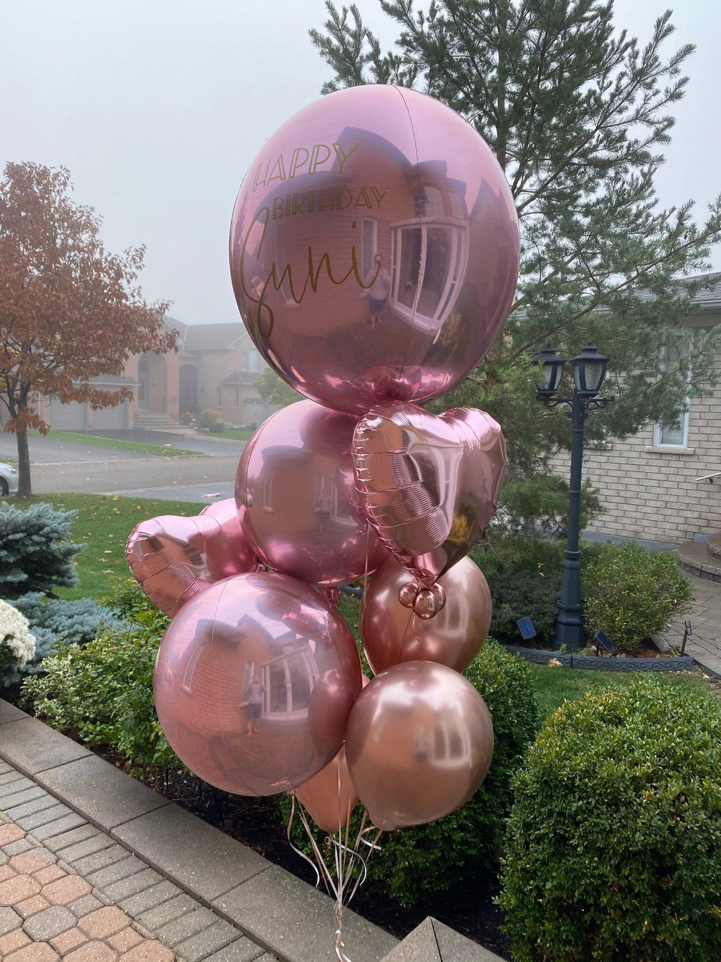 Shiny Surprise Balloon Bouquet - Customizable Balloon Arrangements for Toronto Events - My Blush Peony