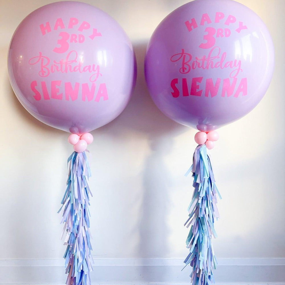 Jumbo Non-Personalized Balloons with Tassel - Elegant Decor - My Blush Peony