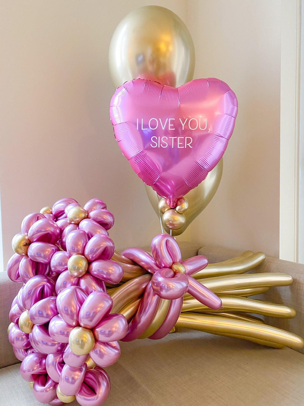 Small Flowers Balloon Bouquet - Customizable Bunches Set for Toronto Events - My Blush Peony